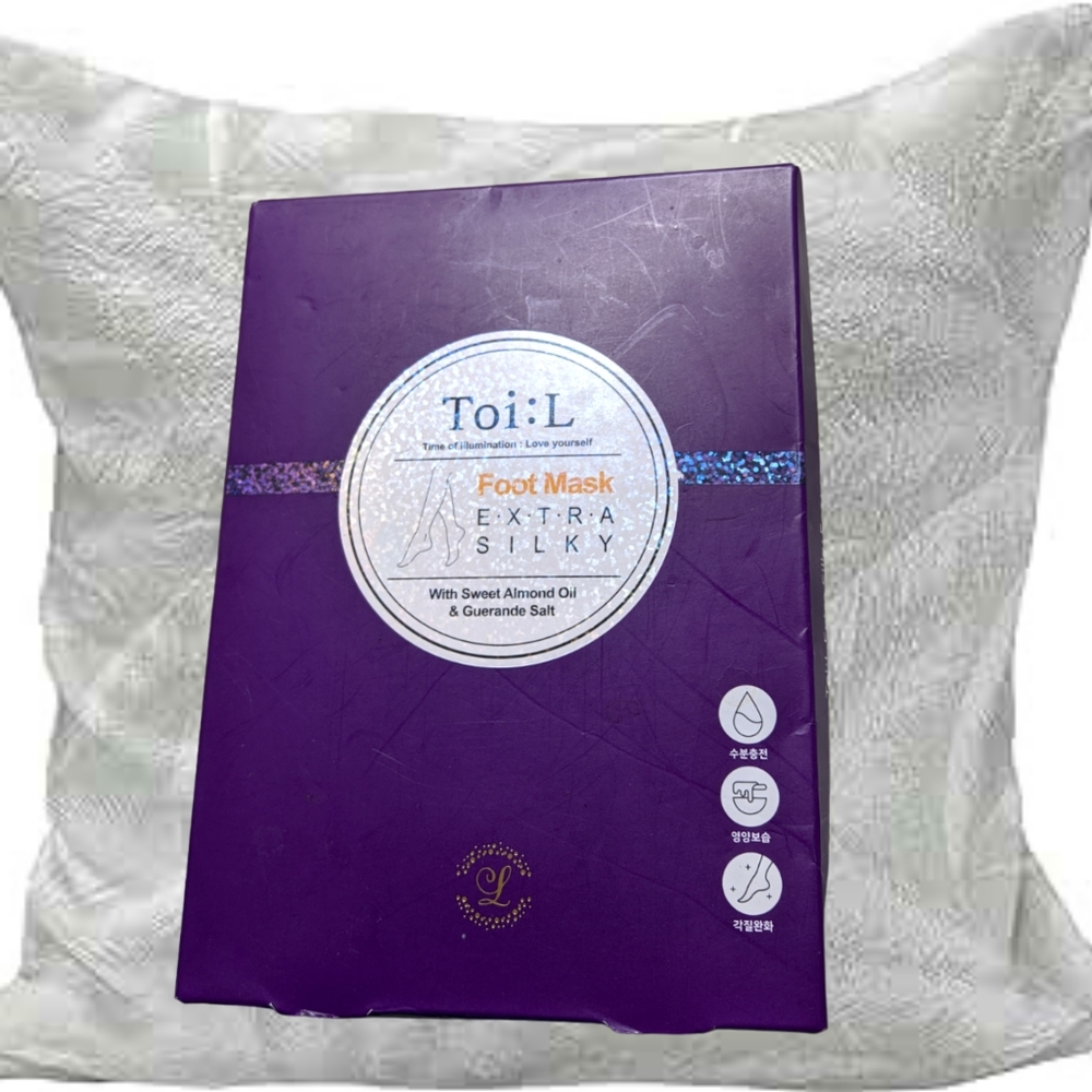 TOI:L Extra Silky Foot Mask Glove 5 Pairs, Premium Foot Care Treatment, Dry Skin - Picture 1 of 3
